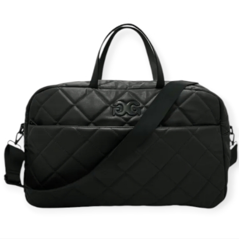 Gilda Paris Elegant Black Quilted Duffel Bag